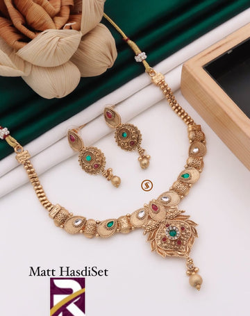 Beautiful Premium Quality Antique Necklace set with Earrings