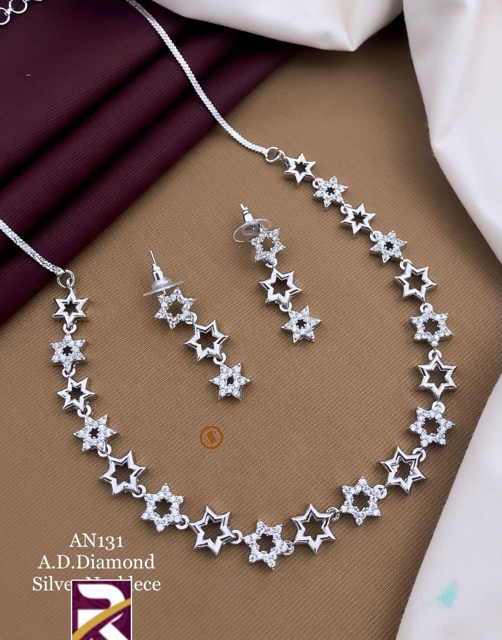 Beautiful American Diamond Necklace Set with Earrings