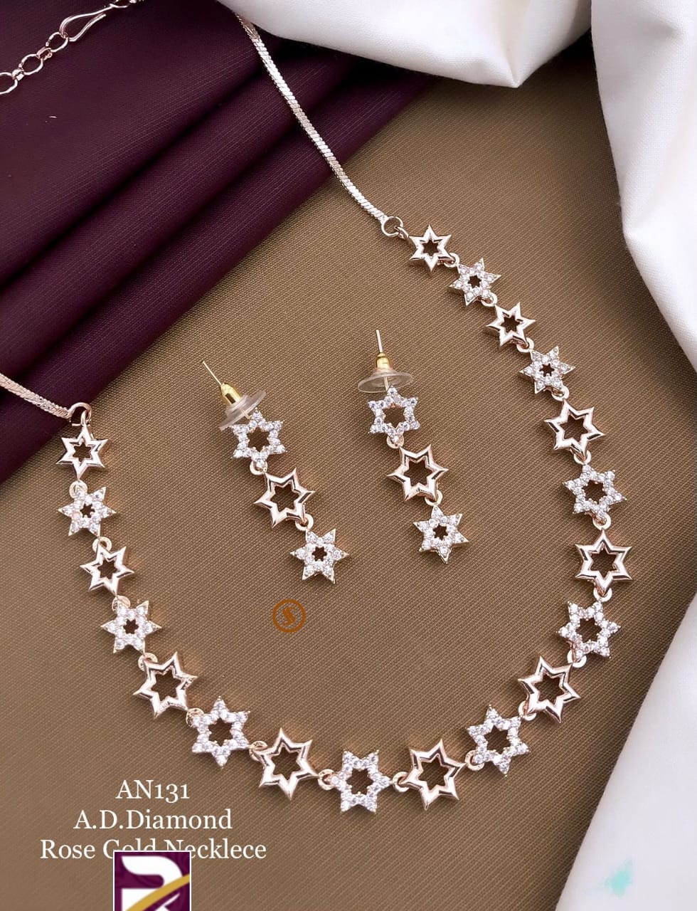 Beautiful American Diamond Necklace Set with Earrings