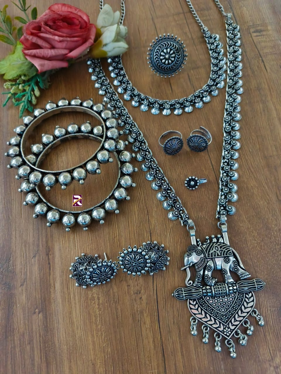 Beautiful Oxidised Long Necklace set