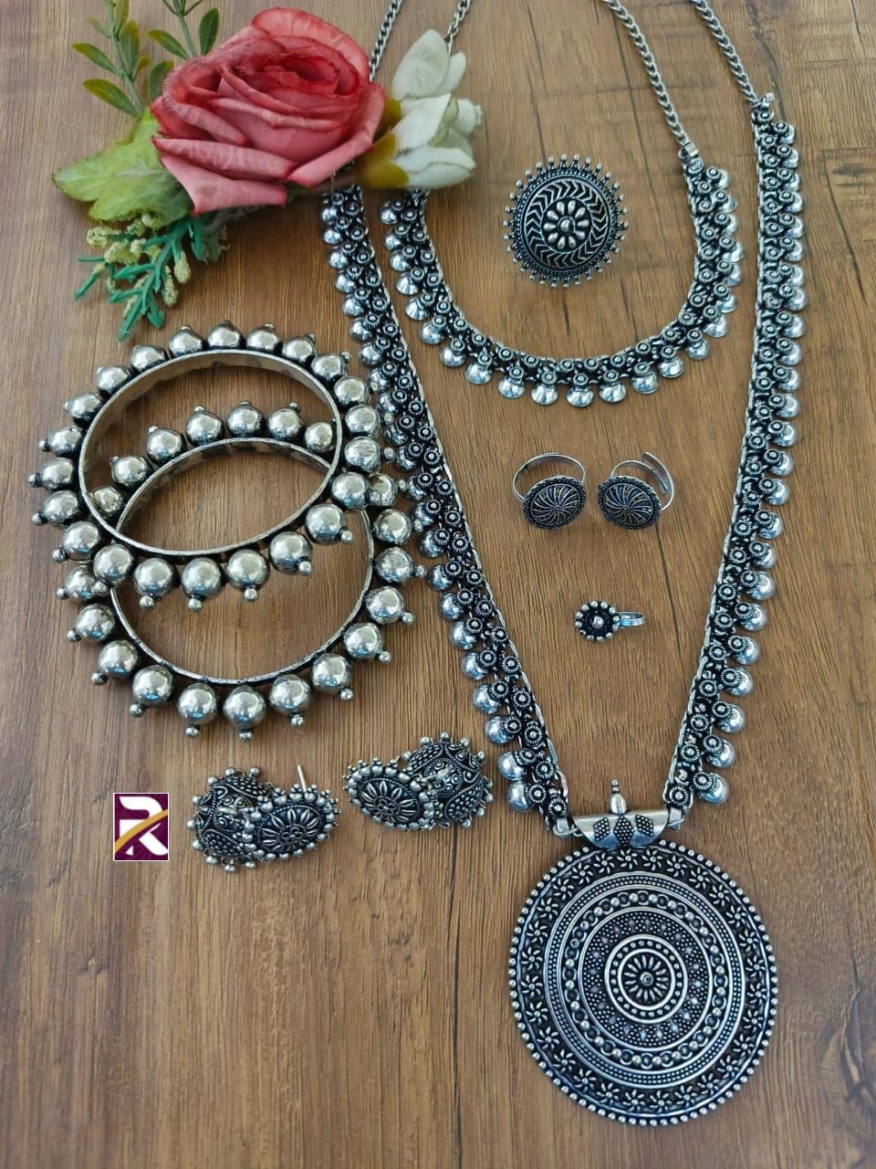 Beautiful Oxidised Long Necklace set