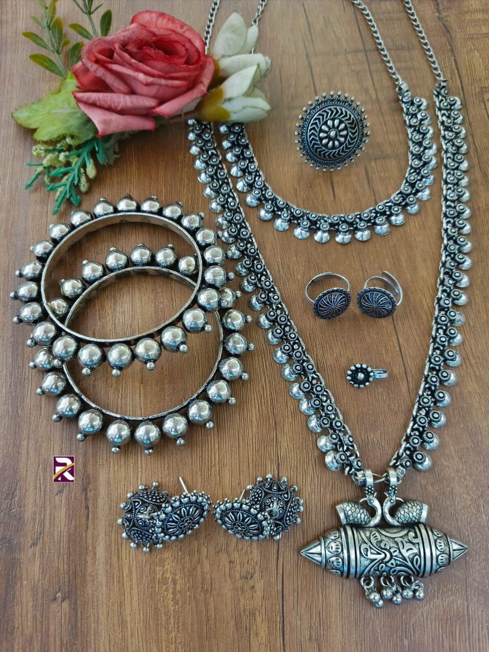 Beautiful Oxidised Long Necklace set