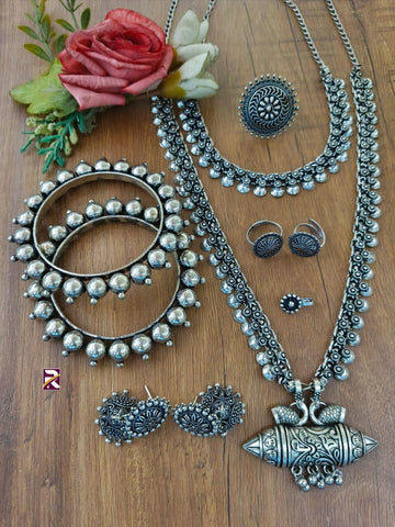 Beautiful Oxidised Long Necklace set