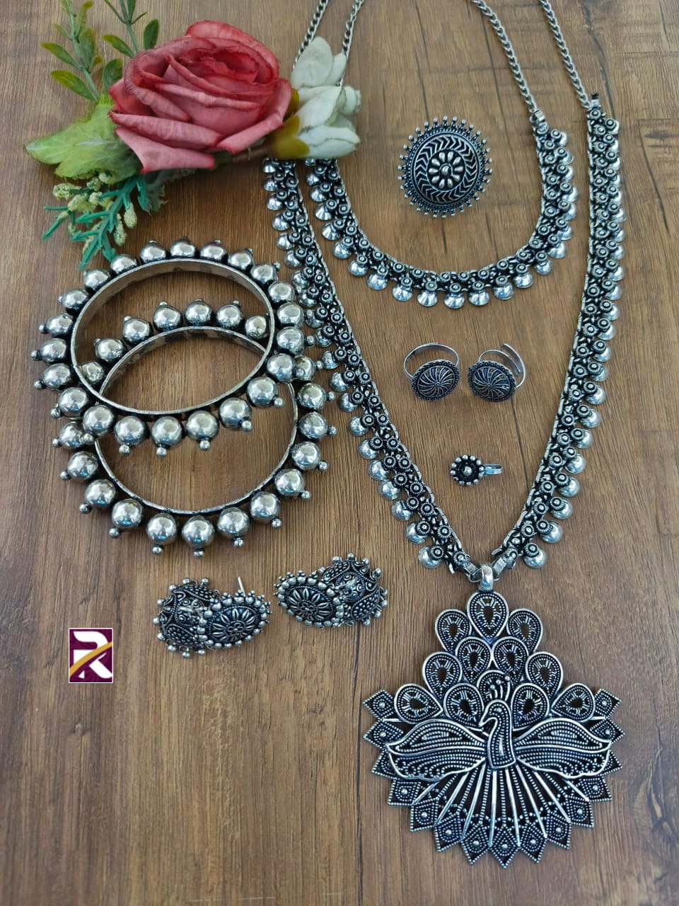 Beautiful Oxidised Long Necklace set