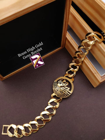 Beautiful Gold Plated Gents Fancy Bracelet