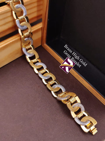 Beautiful Gold Plated Gents Fancy Bracelet