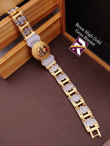 Beautiful Gold Plated Gents Fancy Bracelet