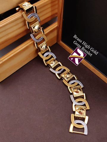 Beautiful Gold Plated Gents Fancy Bracelet