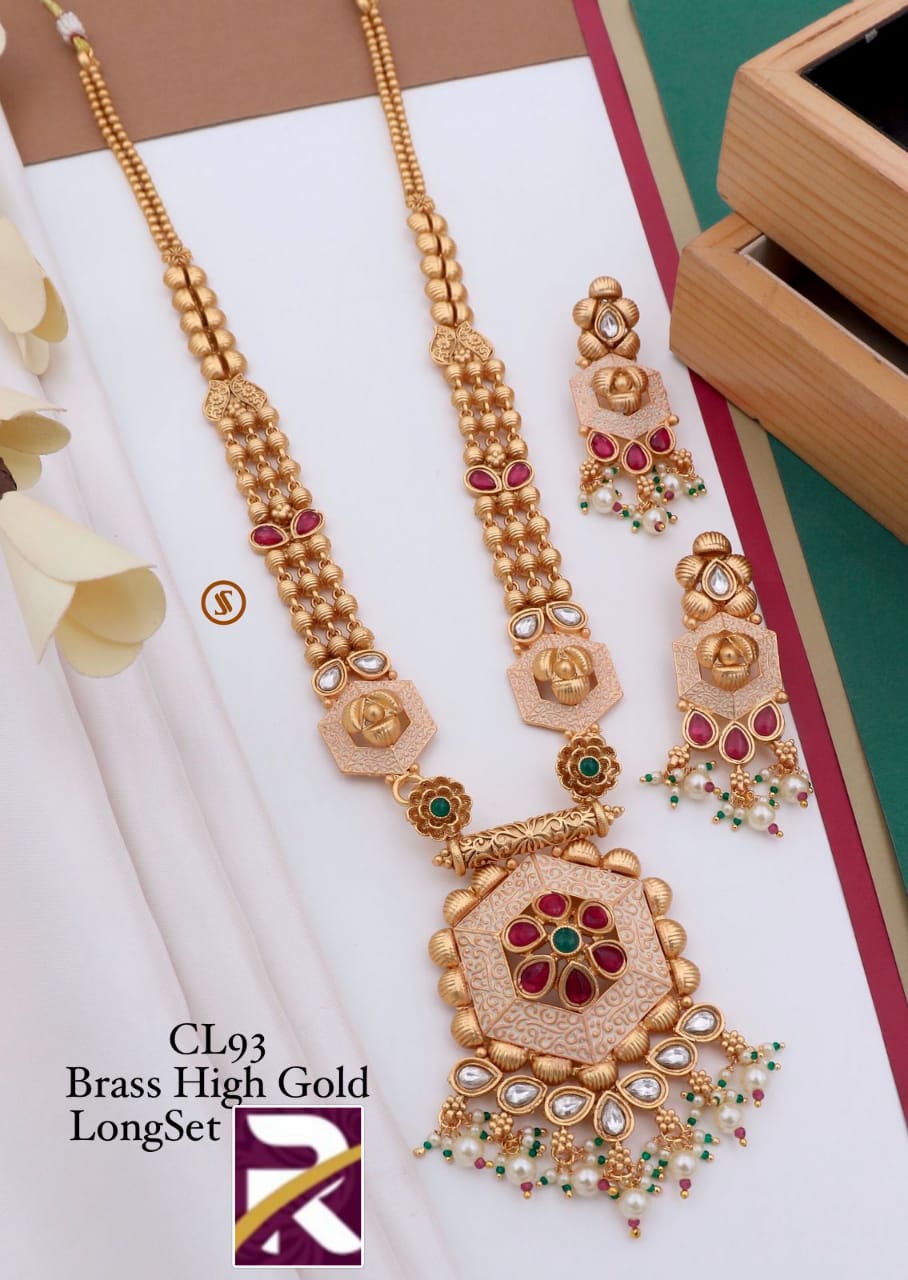 Beautiful Antique Rajwadi Long Jewellery with Earrings