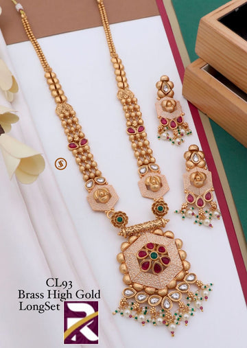 Beautiful Antique Rajwadi Long Jewellery with Earrings