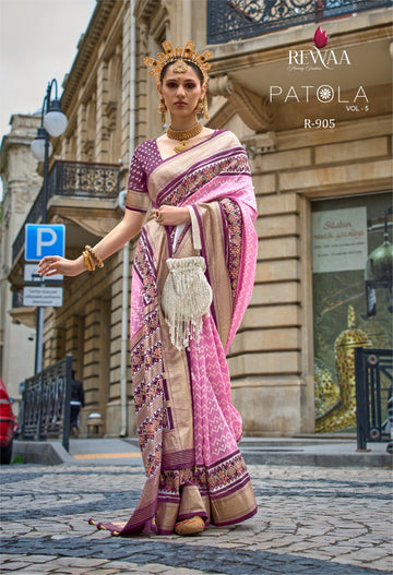 Beautiful Designer Rewaa Patola Silk Saree Vol 5