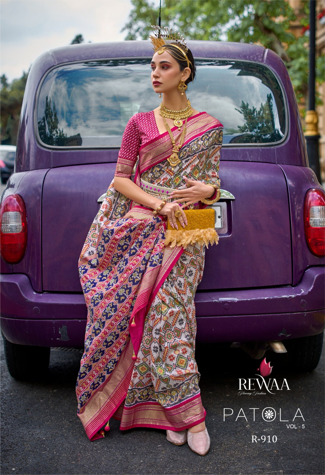 Beautiful Designer Rewaa Patola Silk Saree Vol 5