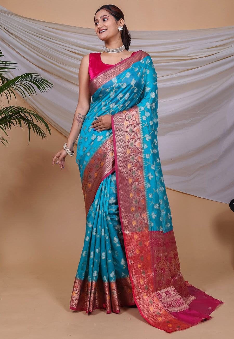 Bollywood Designer Ekta Organza Weaving Saree