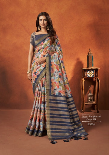 Wedding Designer Crape Mohmanthan Saachi Saree Collection 23204