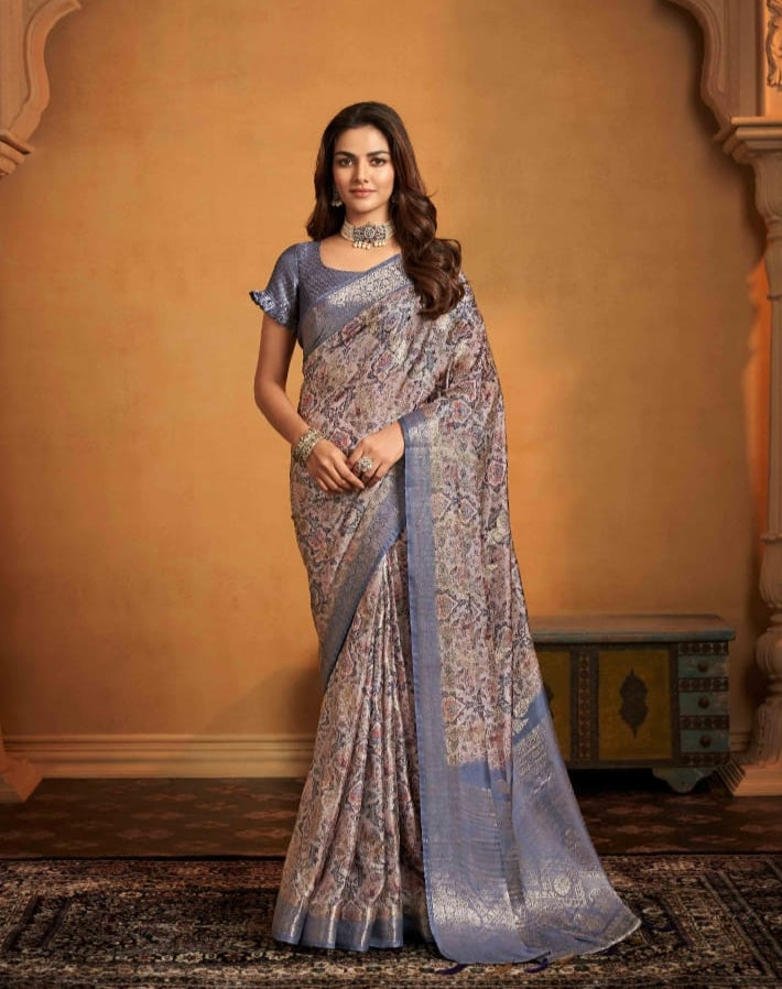 Beautiful Designer Anmol Tulip Pure Digital Print Saree