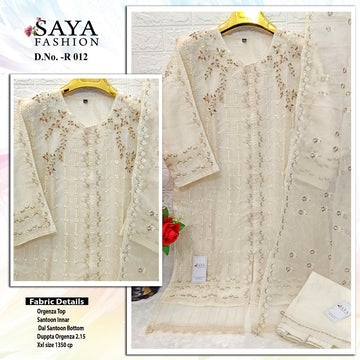 Designer stylish R-012 HIT Saya Heavy Organza Dress