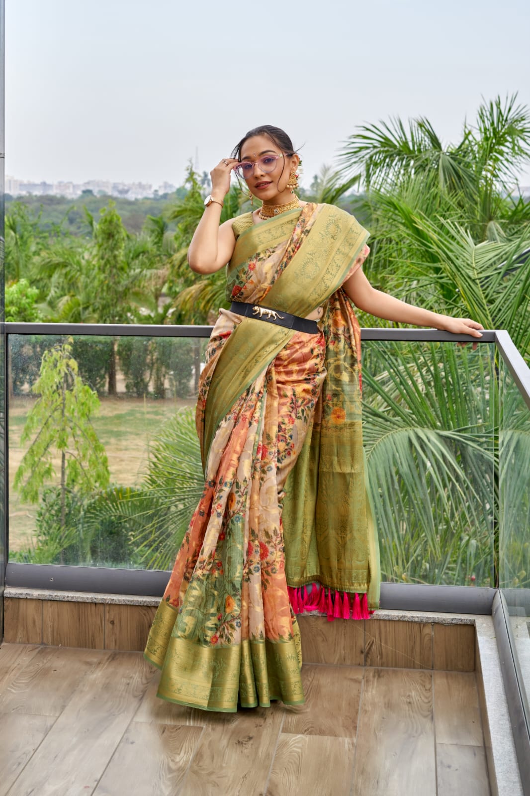 Beautiful Designer Organza Zari Silk Saree Anokhi Digital 2