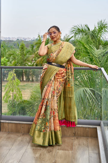 Beautiful Designer Organza Zari Silk Saree Anokhi Digital 2