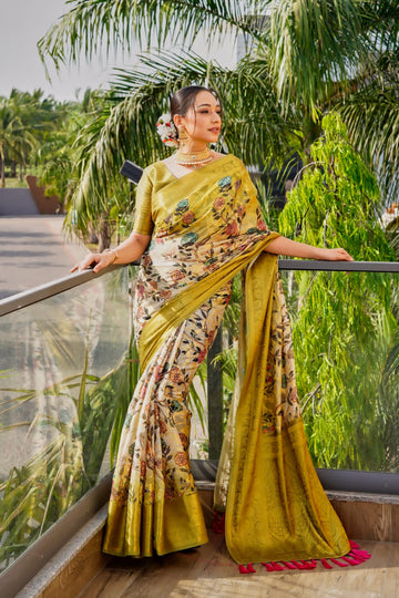 Beautiful Designer Organza Zari Silk Saree Anokhi Digital 2