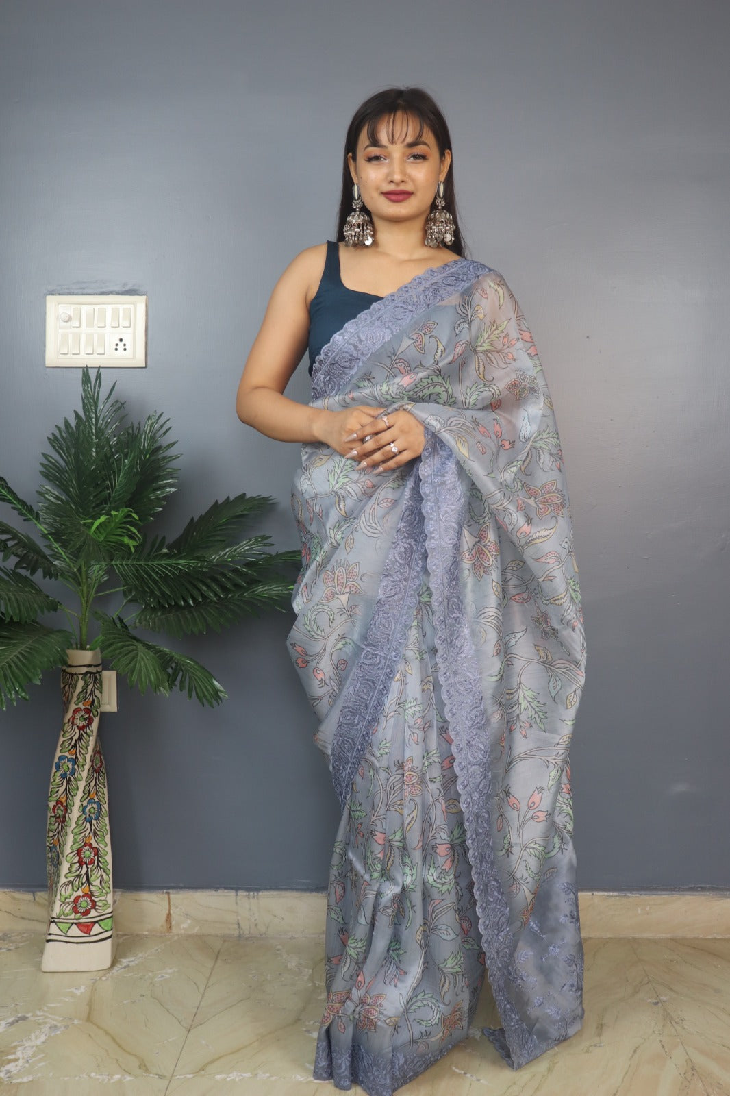 Designer Vrinda Pure soft Organza Silk Saree