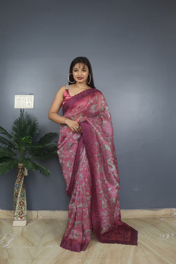 Designer Vrinda Pure soft Organza Silk Saree