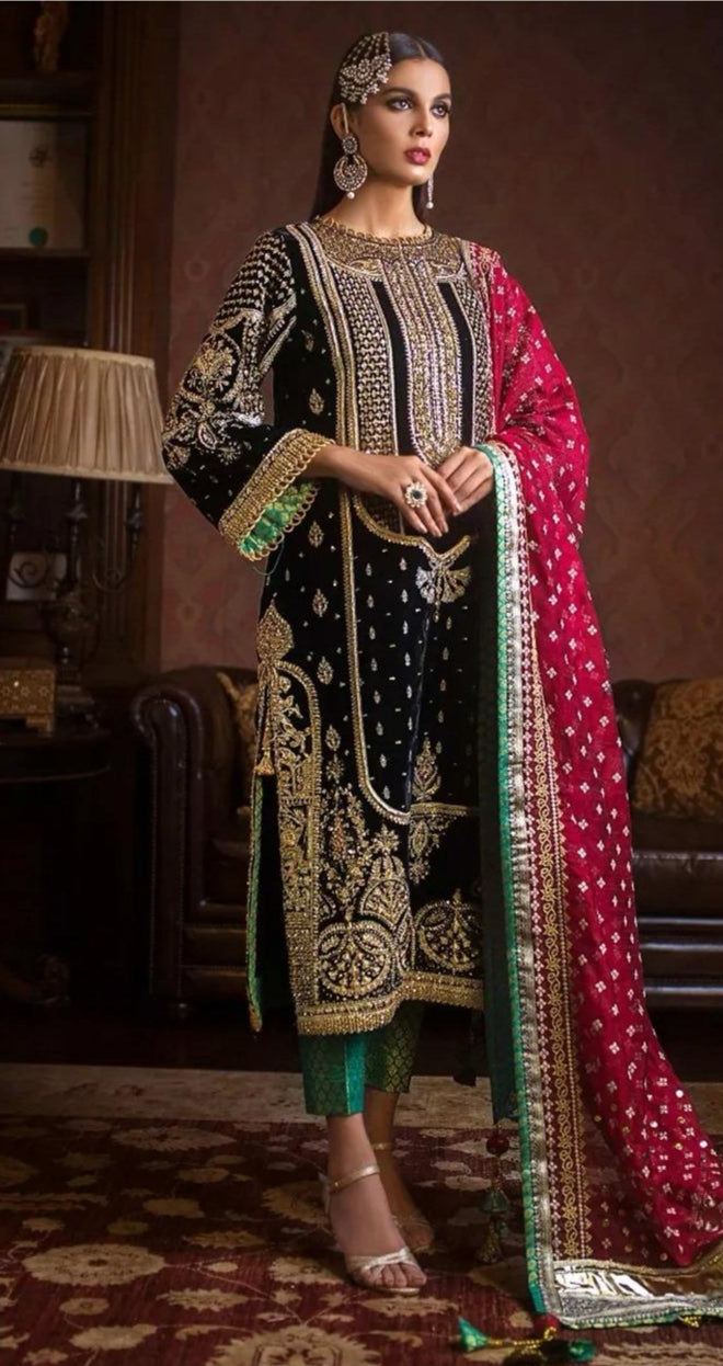 Fepic Rosemeen V 17032 Velvet Heavy Embroidered Pakistani Suit