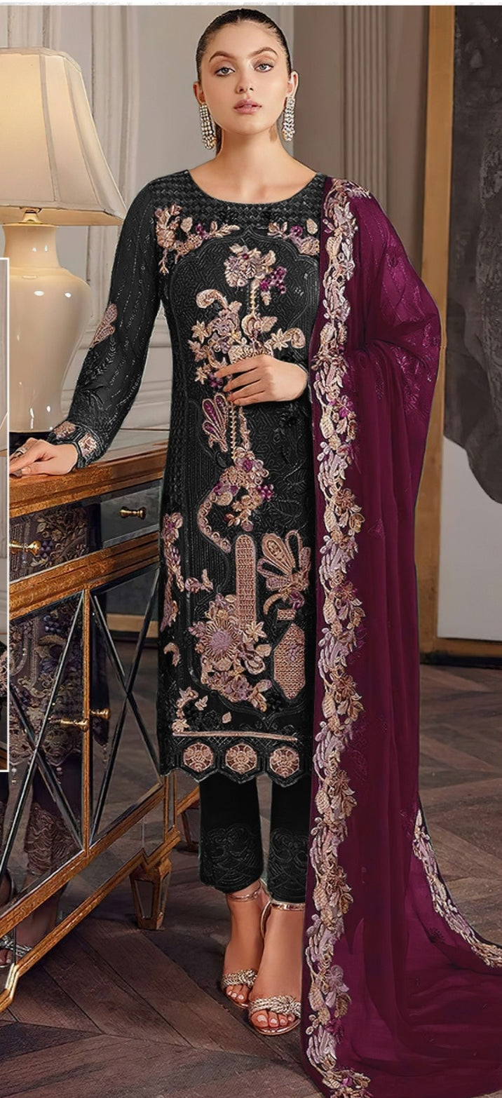 Al Khushbu Pakistani Georgette Suit Design 5028