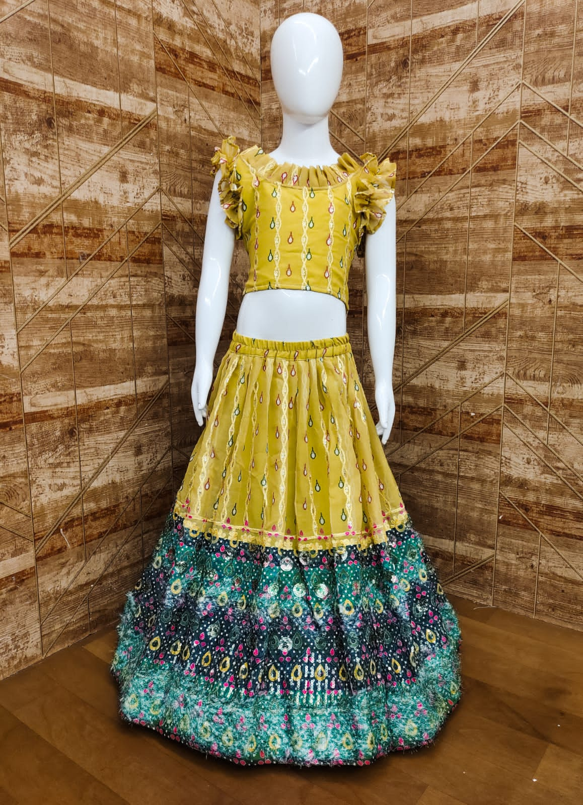 Beautiful Kid's Printed Designer Lehenga Blouse.