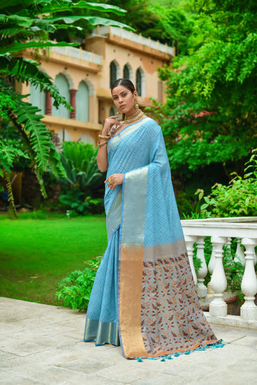 Beautiful Designer Heavy Premium Chanderi Silk Saree