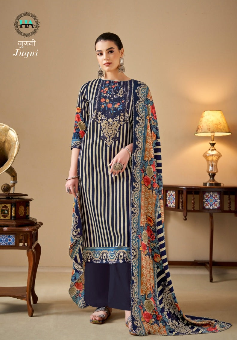 Alok Suits Jugni Pure Hand Weave Jeqaurd Embroidery Wholesale Salwar Kameez