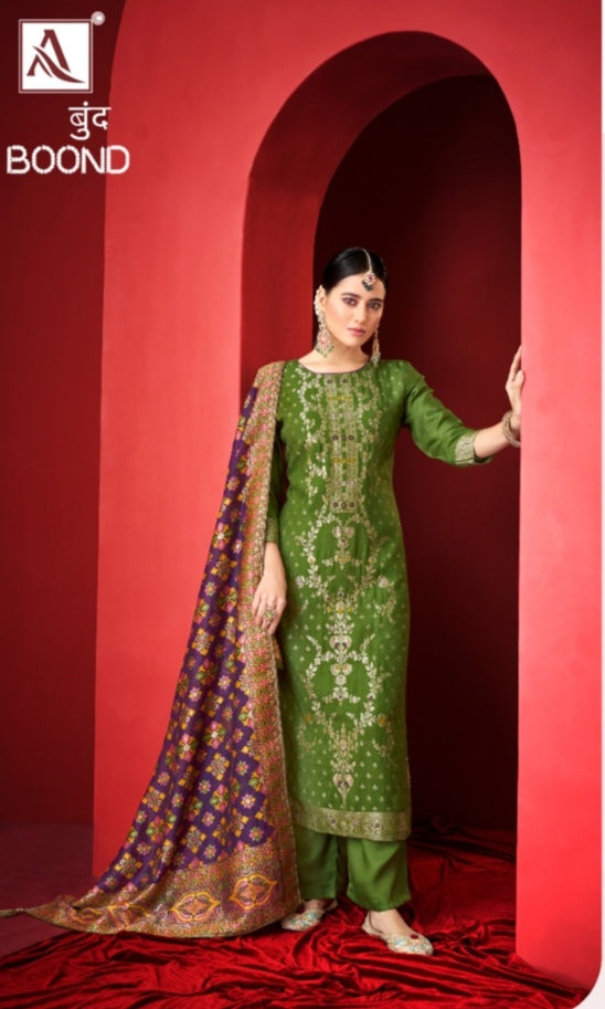 Alok Suits Boond Pure Pure Viscose Pashmina Jacquard Designer Suit