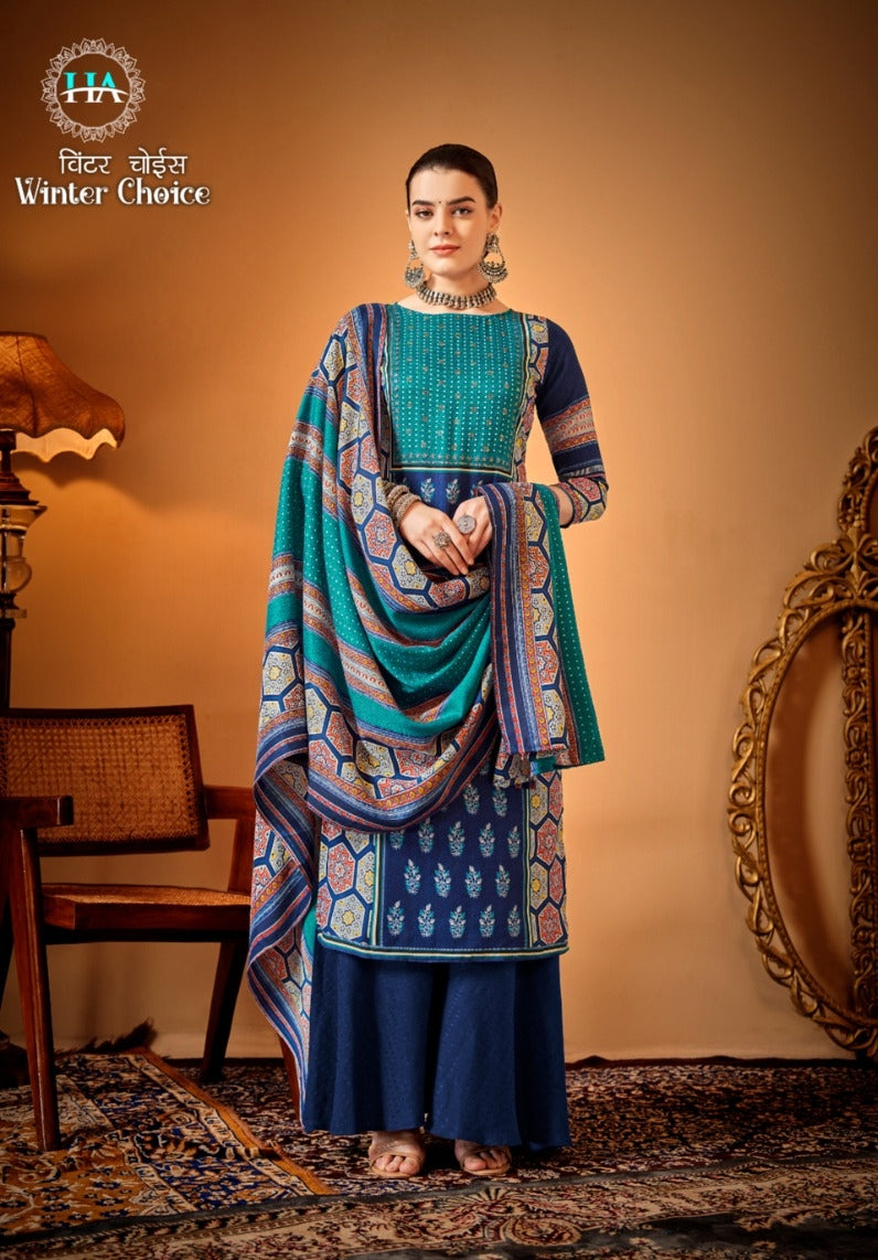 Alok Suits Winter Choice Premium Wool Pashmina Designer Print Suit