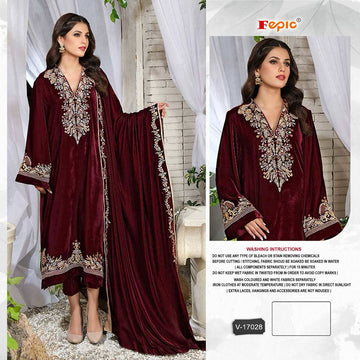 Fepic V 17028 Rosemeen Velvet Pakistani Suits