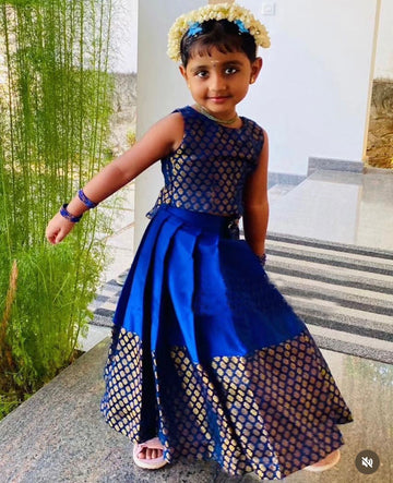 Designer Rich Jequard Kid's Lehenga