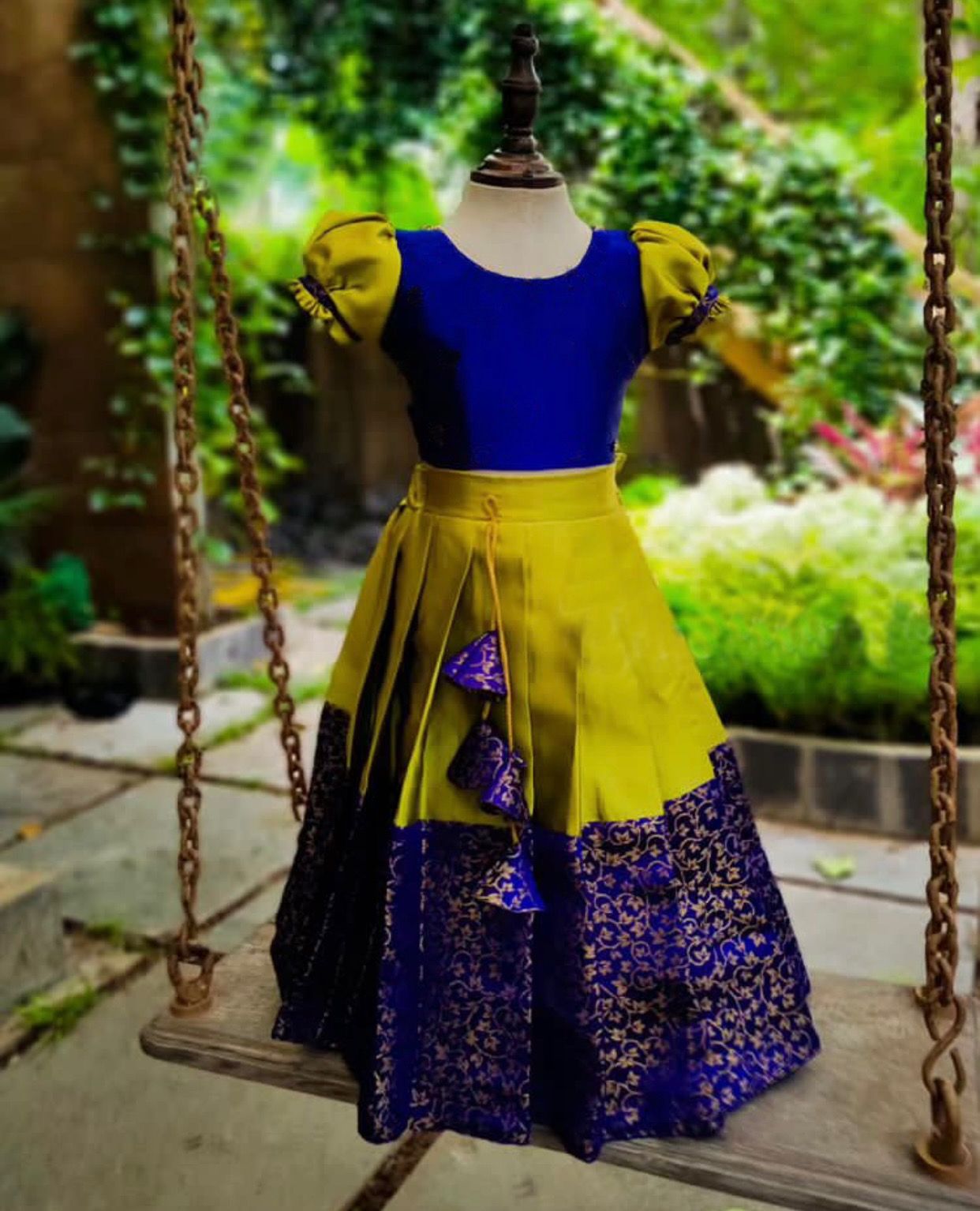 Designer Rich Jequard Kid's Lehenga