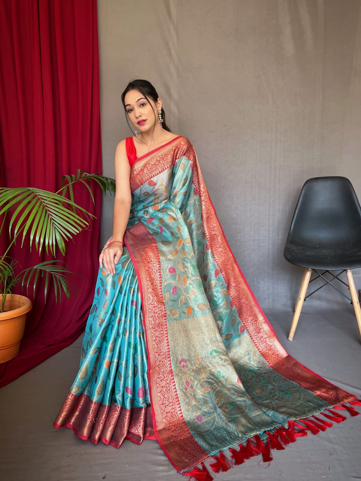 Tissue Woven Silk Sarees For Sale Onlinie in 10+ Styles