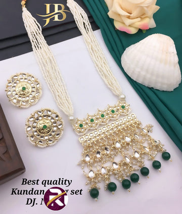 Beautiful Designer Kundan and Diamond Moti Long Jewellery