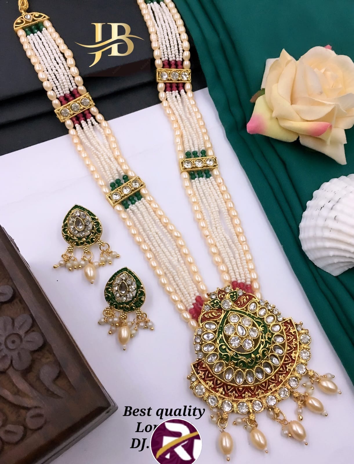 Beautiful Designer Kundan and Diamond Moti Long Jewellery