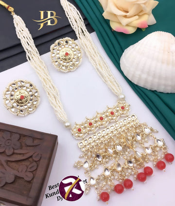 Beautiful Designer Kundan and Diamond Moti Long Jewellery