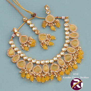 Beautiful Kundan and Stone Necklace Set with Earrings