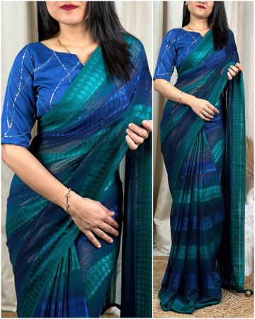 Beautiful Premium Georgette Self Jacquard Saree (899x6)