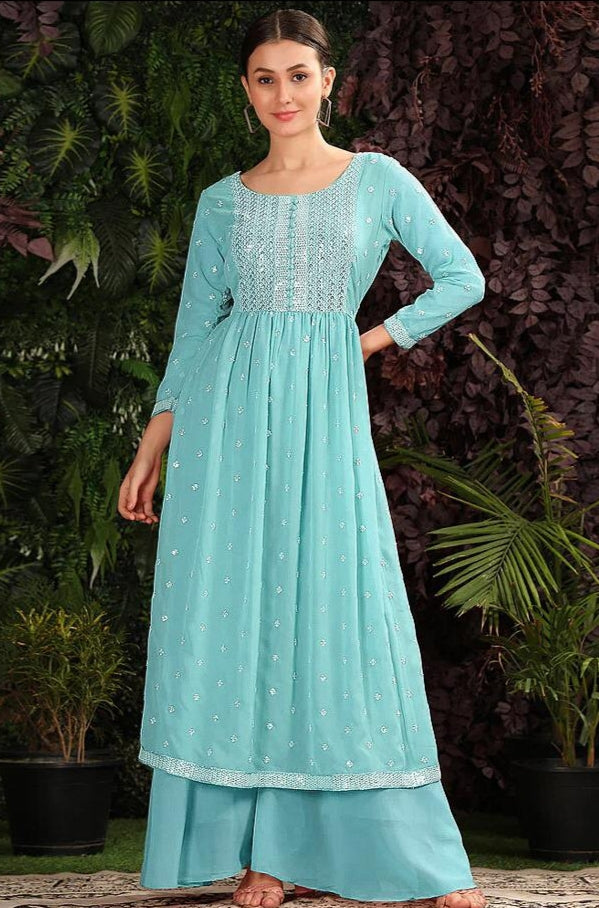 Tradional Wear Pur Georgette Pakistani Suits