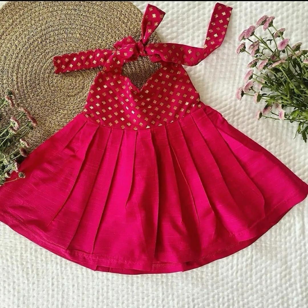 Beautiful Designer Kids Brocade top Gown & Frocks