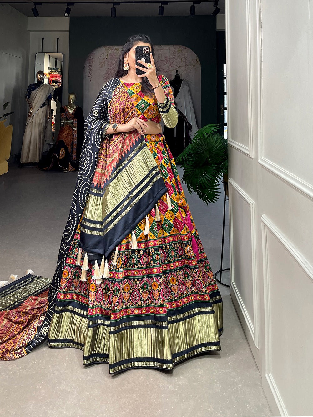 Gajji Silk Lehenga Choli