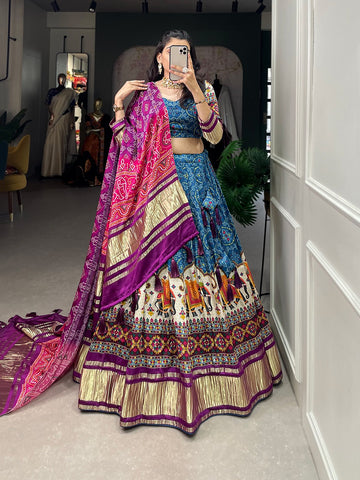 Gajji Silk Lehenga Choli