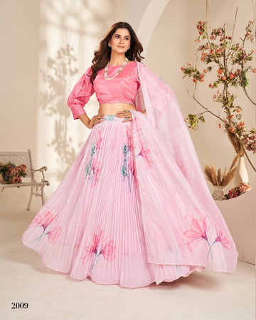 Beautiful Designer Valisha Pure Organza With Degital Print Lehenga Choli