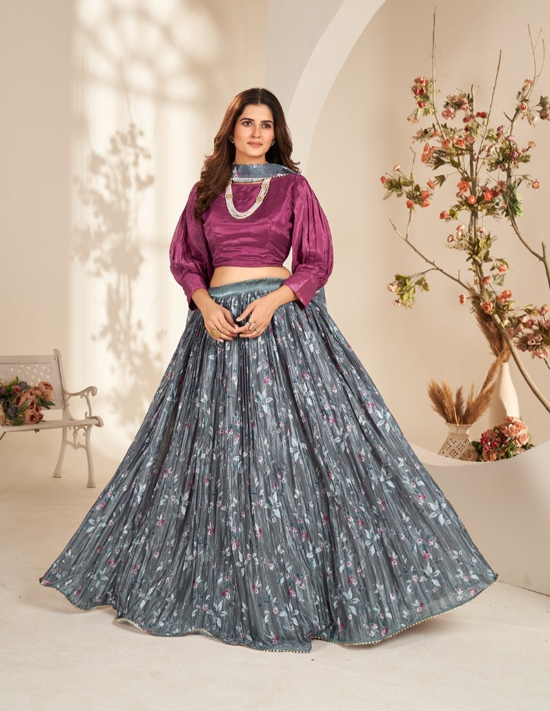 Beautiful Designer Valisha Pure Organza With Degital Print Lehenga Choli