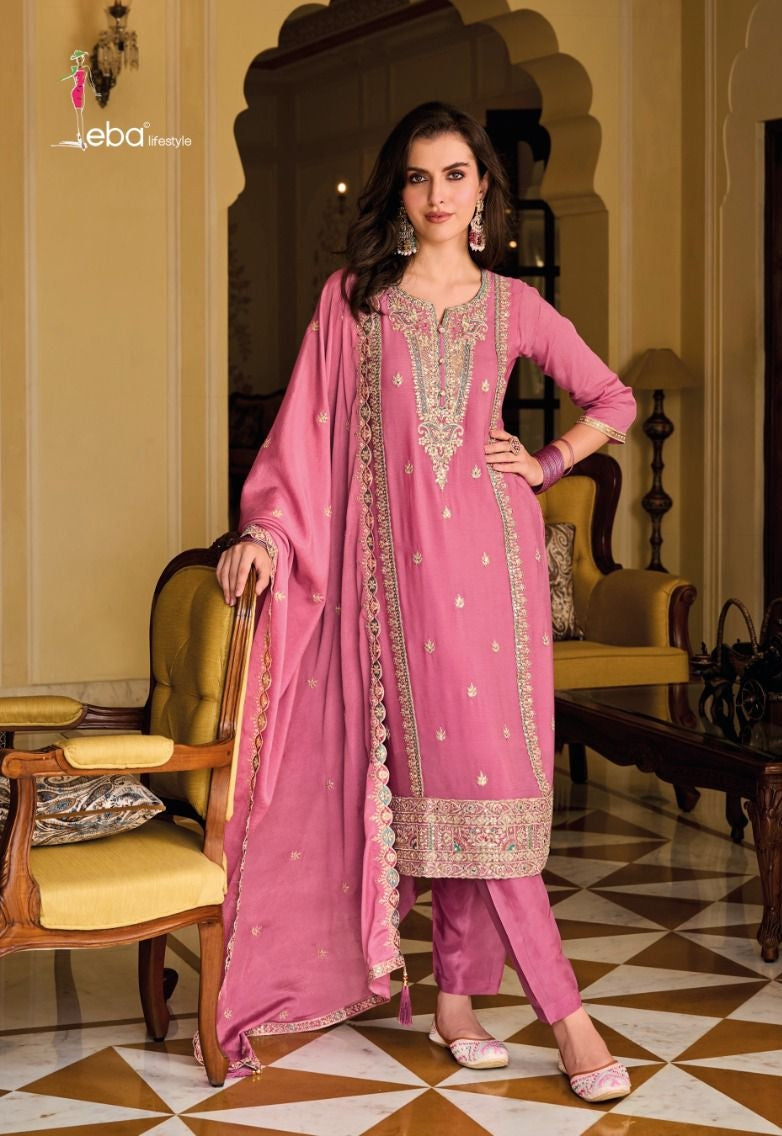 Eba Ayat 1632-1634 Series Heavy Chinon Embroidery Work Salwar Suits (1699x3)