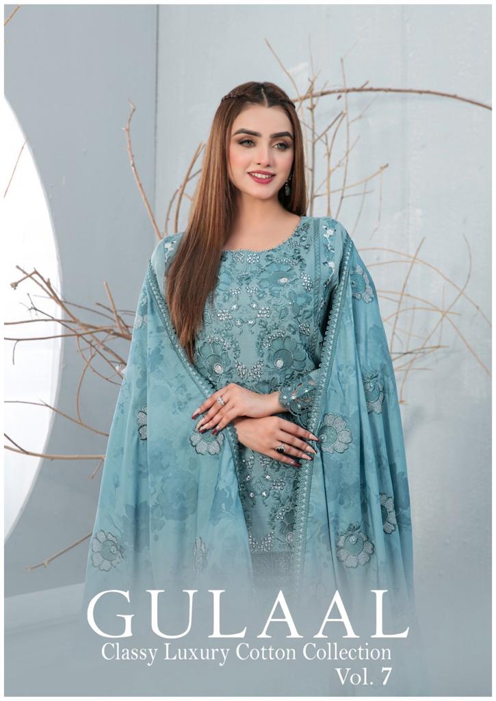 Gulaal Karachi vol 7 Cotton with Printed Pakistani salwar kameez(360x10)