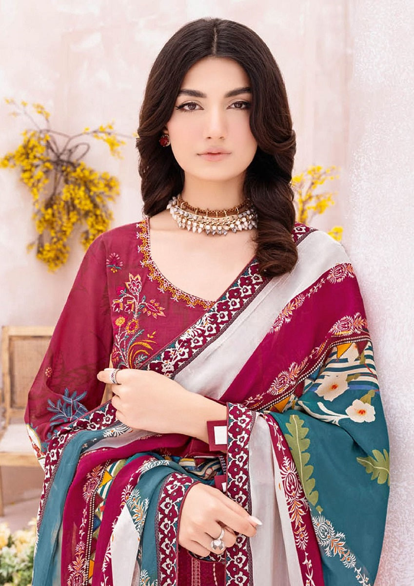 Gull Aahmed Azure Series 1001-1006 Pure Lawn Cotton Suit (390x06)